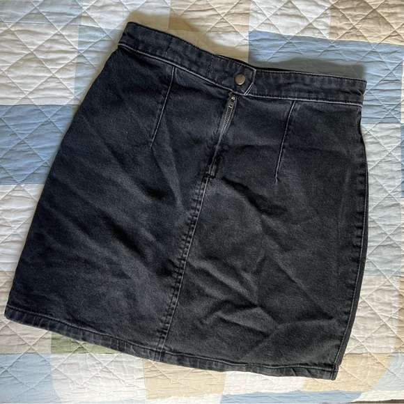 Free People Black Pencil A Line Mini Skirt - Picture 4 of 6